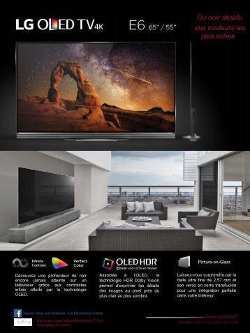 LG TV OLED LG OLED55E6V - fiche produit