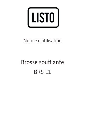 Listo Brosse chauffante Listo BRS L1 - notice