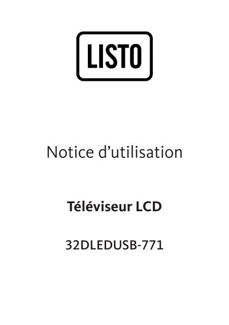 Listo TV LED Listo 32 DLEDUSB-771 - notice