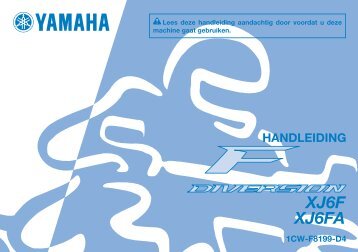 Yamaha XJ6F - 2015 - Manuale d'Istruzioni Nederlands