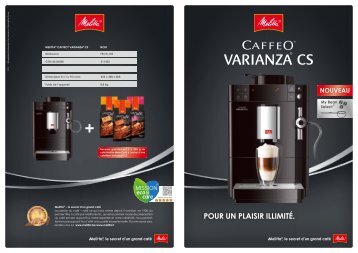 Melitta Expresso broyeur Melitta Varianza CS - fiche produit