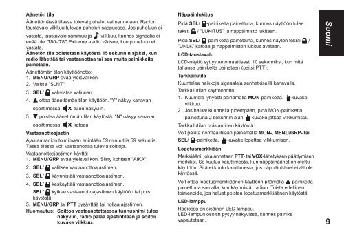 Motorola Talkie walkie Motorola T80 - notice