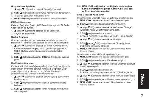 Motorola Talkie walkie Motorola T80 - notice