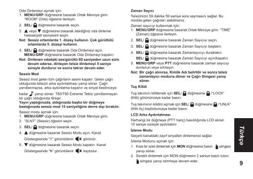 Motorola Talkie walkie Motorola T80 - notice