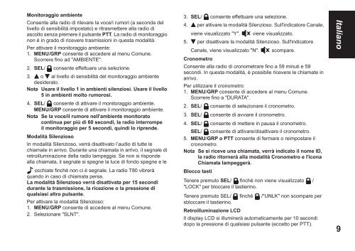 Motorola Talkie walkie Motorola T80 - notice