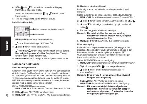 Motorola Talkie walkie Motorola T80 - notice