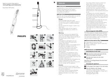 Philips Sonicare EasyClean Sonic electric toothbrush - User manual - NOR