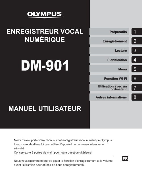 Olympus Dictaphone Olympus DM-901 - notice