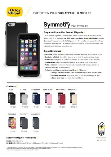 Otterbox Coque Otterbox Symmetry 2.0 iPhone 6/6s paris blush - fiche produit