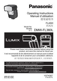 Panasonic Flash Panasonic DMW-FL360LE - notice