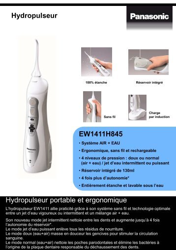 Panasonic Hydropulseur Panasonic EW1411 - fiche produit