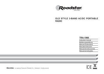 Roadstar Radio analogique Roadstar TRA-1966/LB - notice