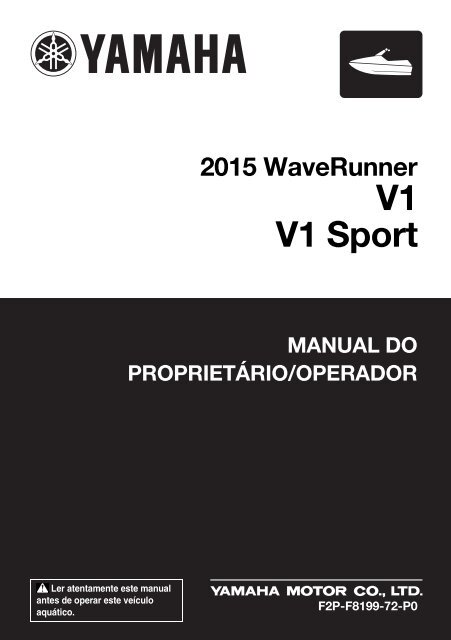 Yamaha V1 Sport - 2015 - Manuale d'Istruzioni Portugu&ecirc;s
