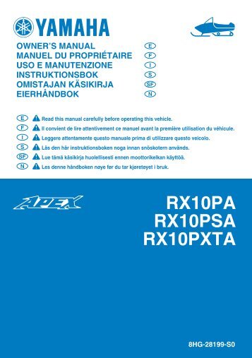 Yamaha APEX - 2011 - Manuale d'Istruzioni NO