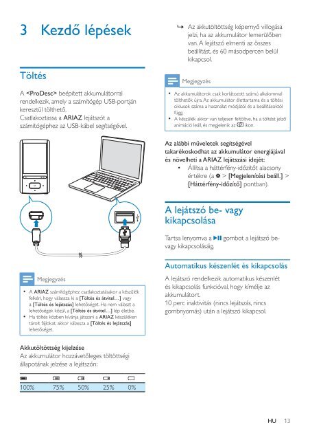 Philips GoGEAR MP3 video player - User manual - HUN