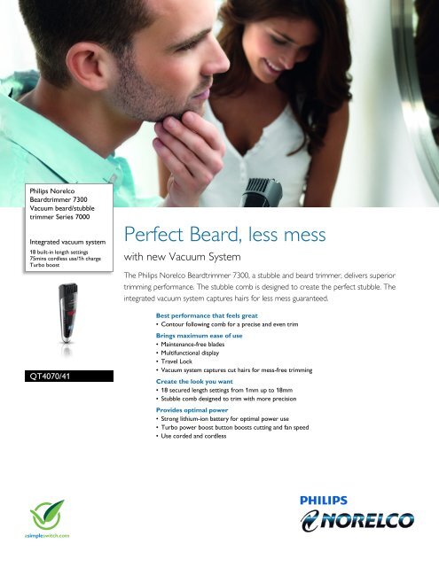 philips beard trimmer 7300