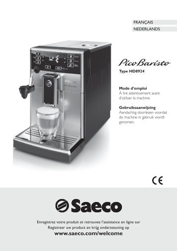 Saeco Expresso broyeur Saeco PicoBaristo HD8924/01 - notice