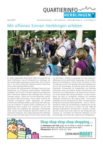 Quartierinfo Juni 2010 - Quartierverein Herblingen