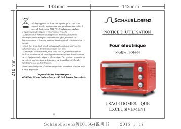 Schaub Lorenz Mini four Schaub Lorenz EO1664 ROUGE - notice