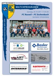 MATCHPROGRAMM - FC Ruswil