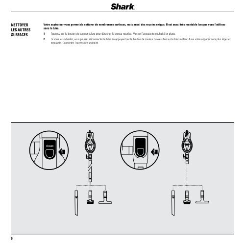 Shark Aspirateur balai Shark NA300 - notice