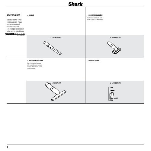 Shark Aspirateur balai Shark NA300 - notice