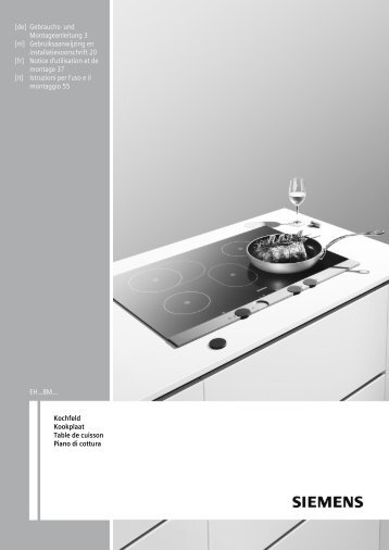 Siemens Table induction Siemens EH631BM18E - notice