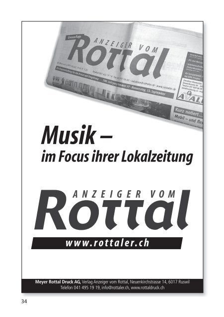 Musik – im Focus ihrer Lokalzeitung www.rottaler ... - Schule Buttisholz