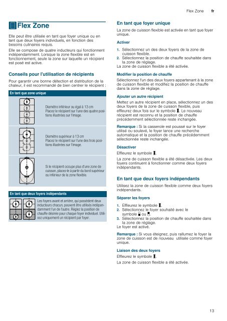 Siemens Domino induction Siemens EX375FXB1E - notice