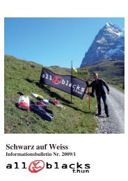 Schwarz auf Weiss - Laufgruppe All Blacks