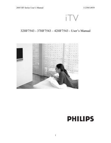 Philips commercial flat HDTV - User manual - SLK