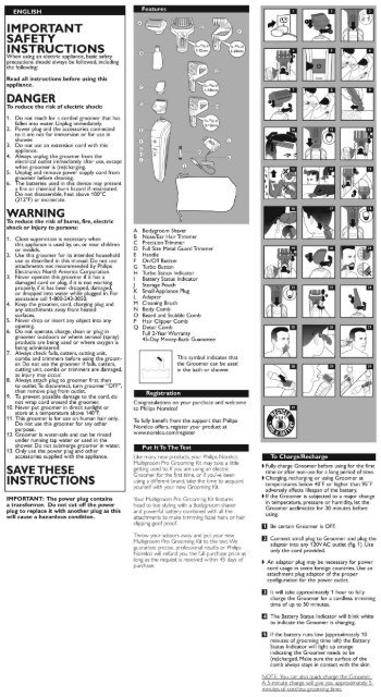 multigroom 7000 manual