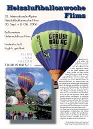 33. Internationale Alpine Heissluftballonwoche Flims Das Programm