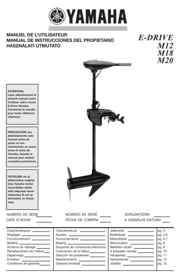 Yamaha M18 - 2013 - Manuale d'Istruzioni FranÃ§ais