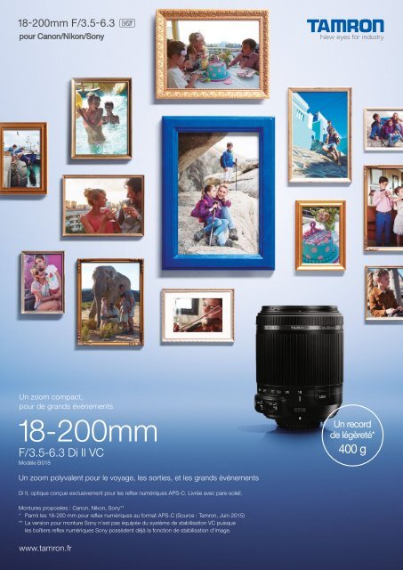 Tamron Objectif pour Reflex Tamron 18-200mm f/3.5-6.3 Di II VC Nikon - fiche produit