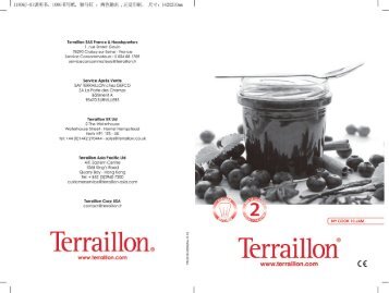 Terraillon Balance de cuisine Terraillon MY COOK 10 JAM BLANCHE - notice