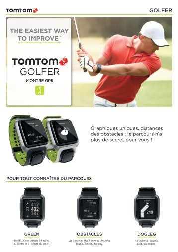 Tomtom Outdoor Montre GPS Tomtom Outdoor Golfer Blanc/Vert clair - fiche produit