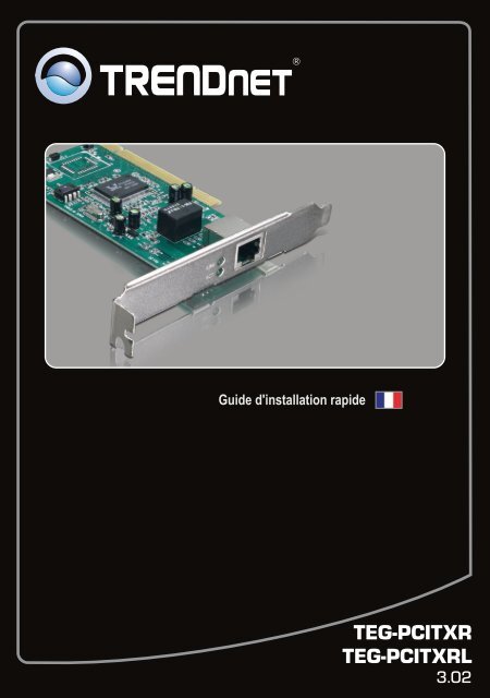 Trendnet Carte ethernet Trendnet Carte PCI Gigabit 10/100/1000Mbps low pr - notice