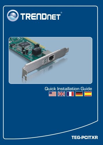 Trendnet Carte PCI Trendnet Carte PCI Gigabit 10/100/1000Mbps - notice