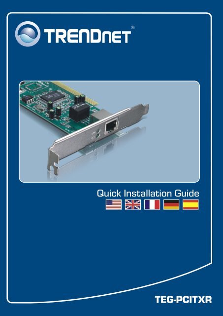 Trendnet Carte PCI Trendnet Carte PCI Gigabit 10/100/1000Mbps - notice