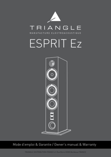 Triangle Enceinte colonne Triangle GAIA ESPRIT EZ BLANC - notice