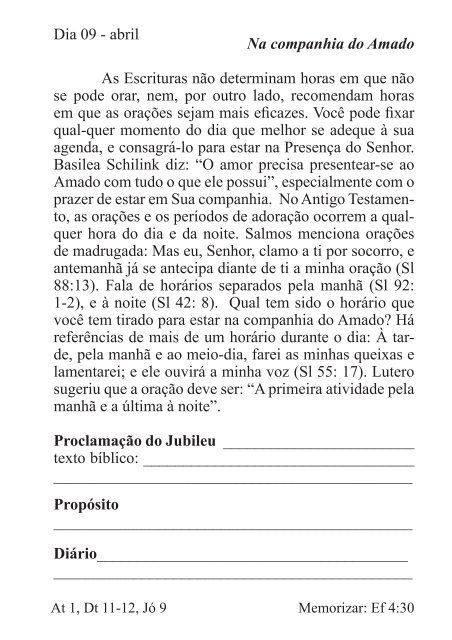 DEVOCIONAL DO JUBILEU - proclamação do jubileu