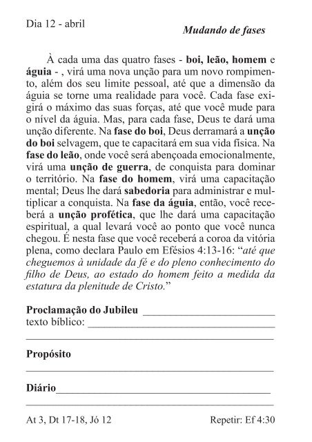 DEVOCIONAL DO JUBILEU - proclamação do jubileu