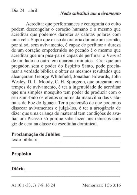 DEVOCIONAL DO JUBILEU - proclamação do jubileu