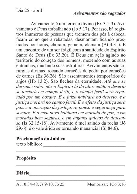 DEVOCIONAL DO JUBILEU - proclamação do jubileu