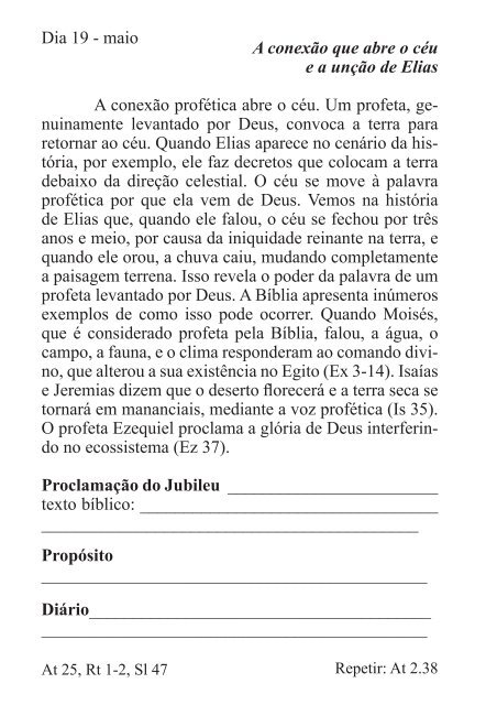 DEVOCIONAL DO JUBILEU - proclamação do jubileu