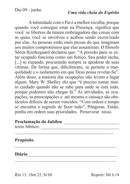 DEVOCIONAL DO JUBILEU - proclamação do jubileu