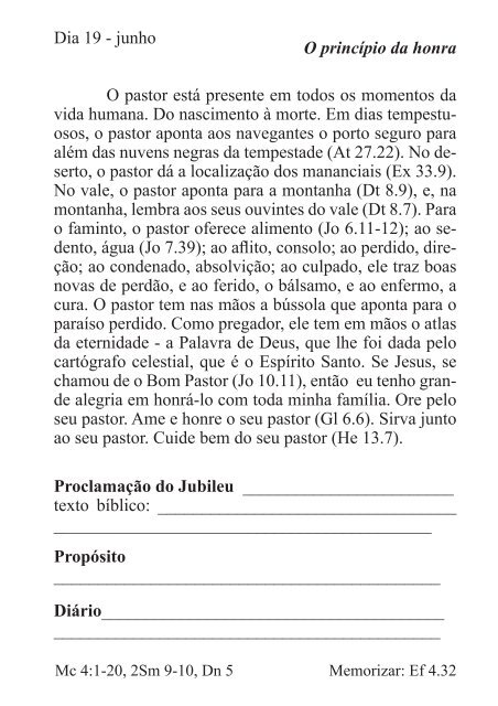 DEVOCIONAL DO JUBILEU - proclamação do jubileu