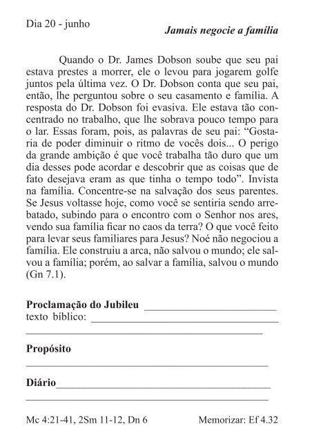 DEVOCIONAL DO JUBILEU - proclamação do jubileu