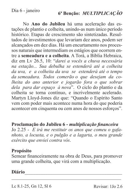 DEVOCIONAL DO JUBILEU - proclamação do jubileu